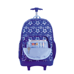 Mochila / Morral Grande Con Ruedas Joy Blue Stars - Imagen 5