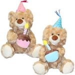 Oso Rosa Y Oso Azul Cumpleaños Feliz Mediano