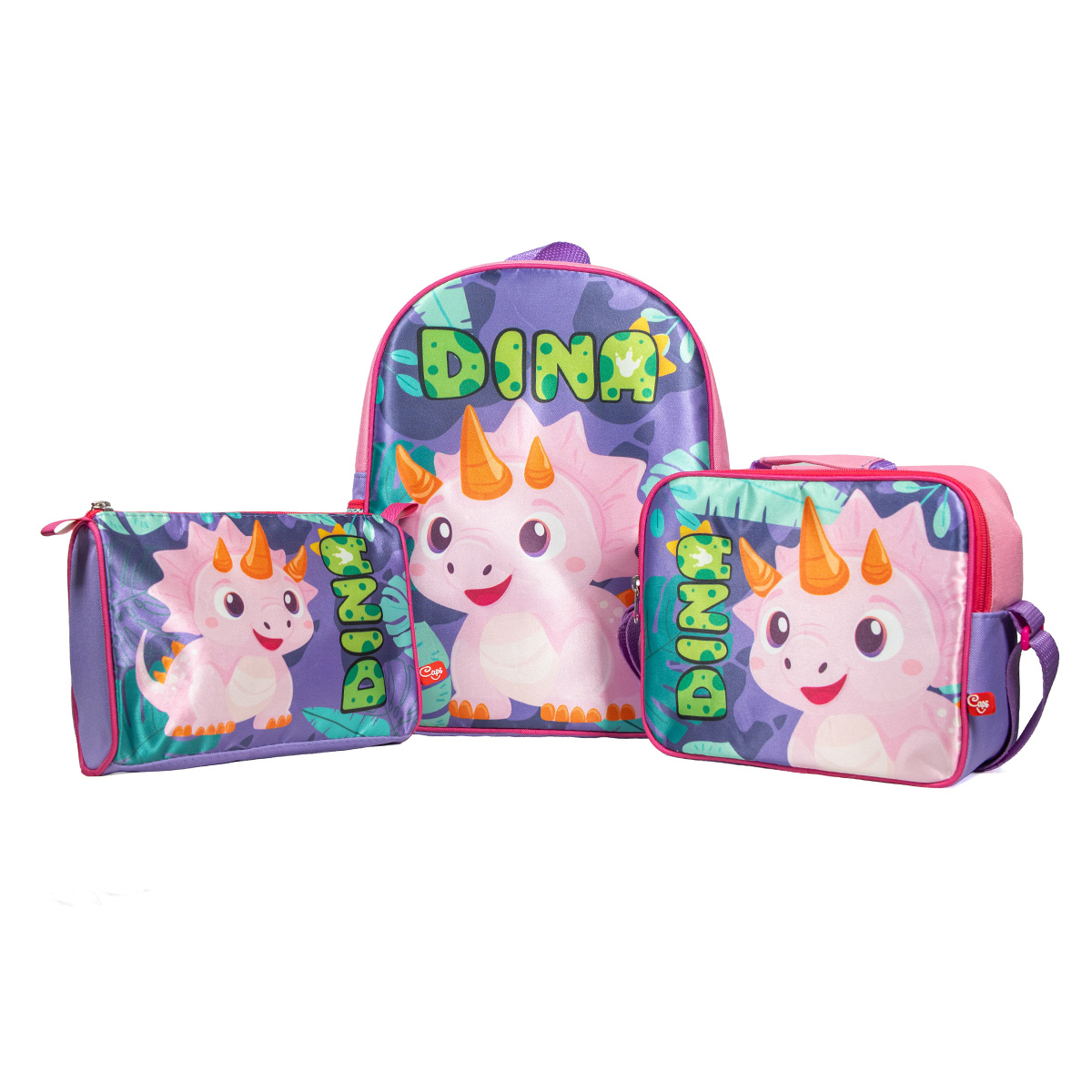 959135 Cobo Mochila / Morral + Lonchera + Estuche Dina - Imagen 1