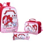 Combo Mochila/Morral+Lonchera+Estuche My Melody Sweet Time