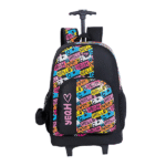 Mochila/Morral Grande Con Ruedas Joy Graffiti - Imagen 2