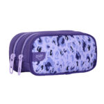 Estuche Doble Purple Leopard